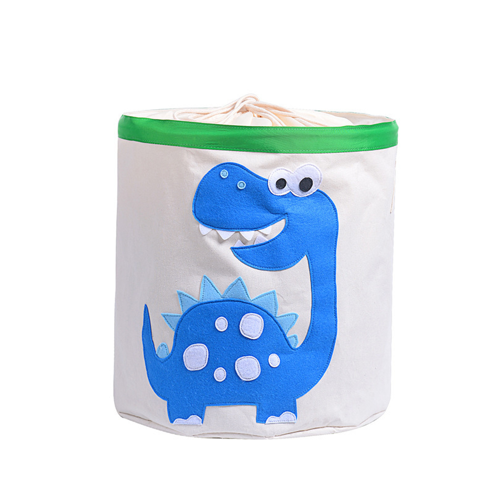 

Корзина для игрушек на завязках белая Синий Дино (K460 )