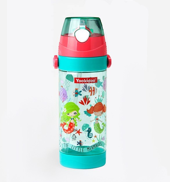

Бутылочка для воды с трубочкой Yookidoo&Smileykids™ Русалочка 480 мл