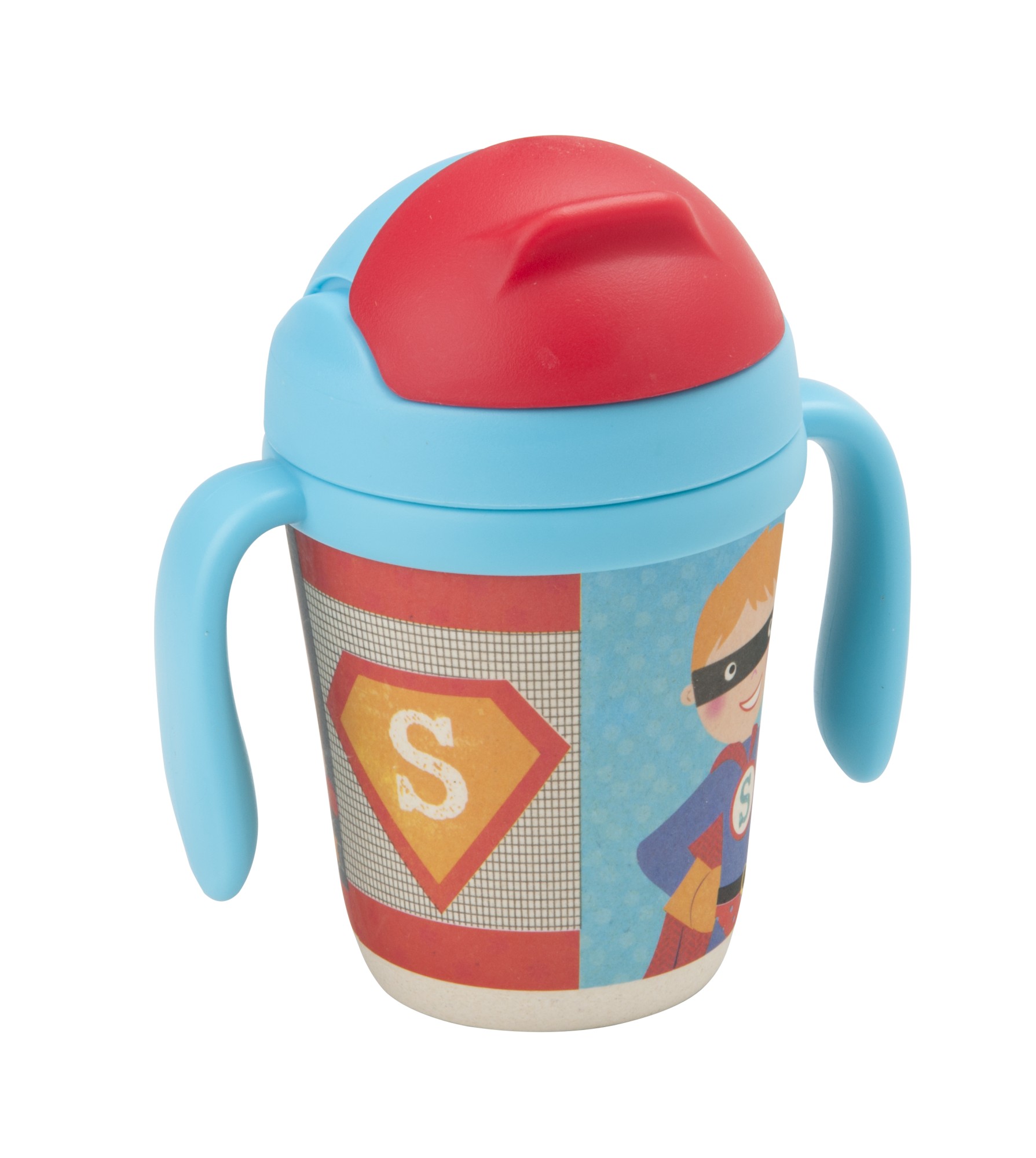 

Детская бутылочка для воды с трубочкой и ручками Yookidoo & Smileykids ™ Супермен 300 мл