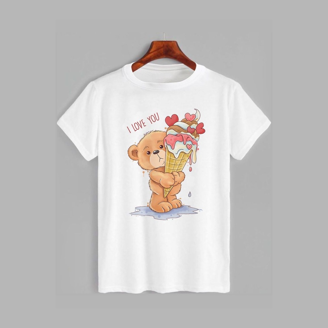 Акція на Футболка Likey Ведмедик Тедді I love you M150-1207 XL Біла від Rozetka