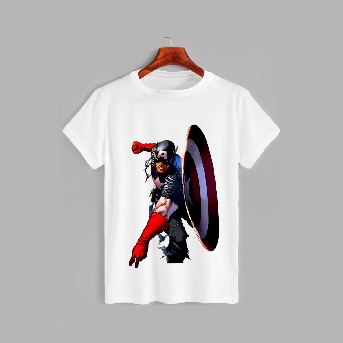 Акція на Футболка Likey Captain America M150-0601 3XL Біла від Rozetka