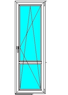 

Дверь балконная поворотно-откидная 6-камерная 70мм TROCAL 700*2150 энергосберегающий сп