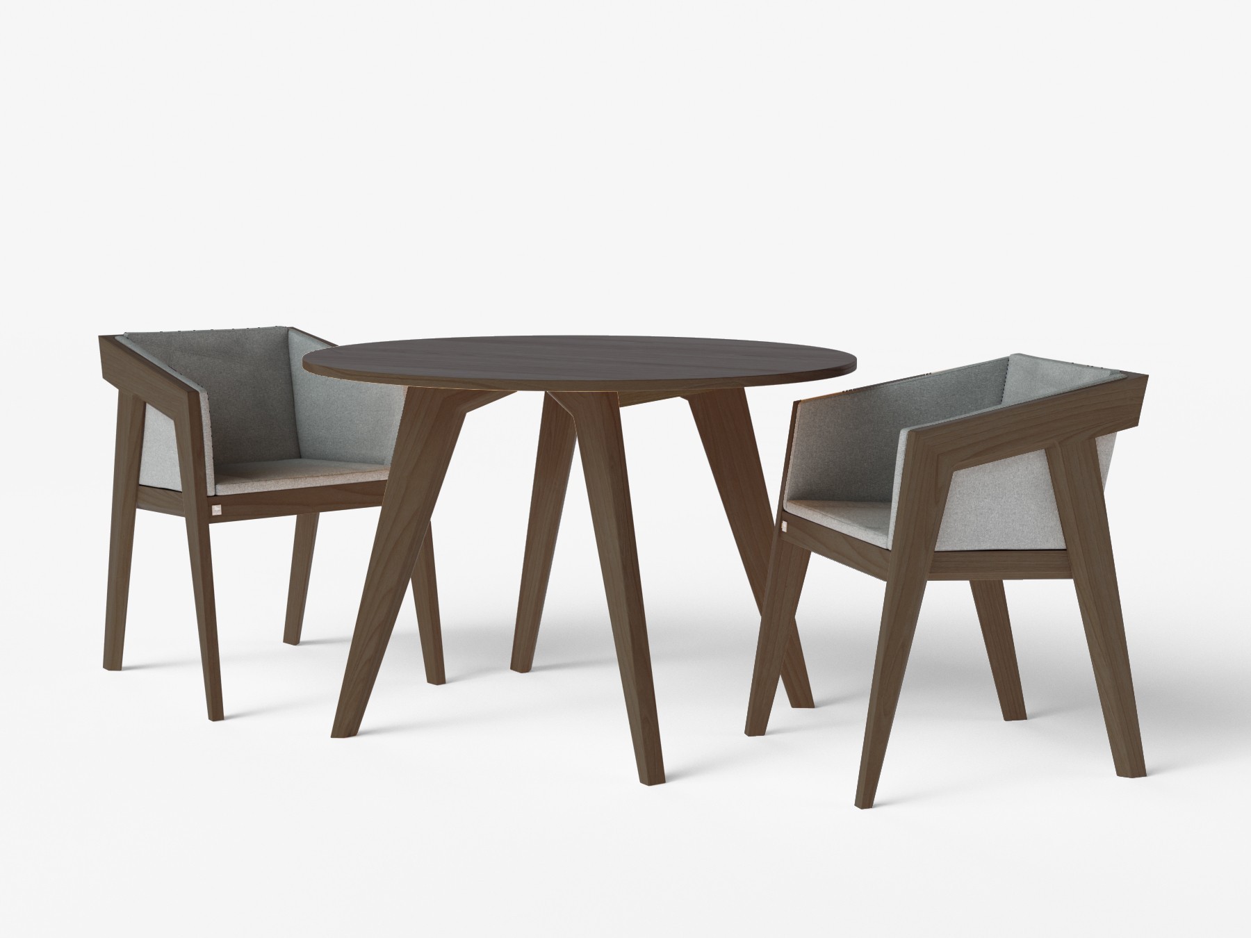 

Стіл обідній Air 2 O KINT Коричневий Ø1100х20 мм