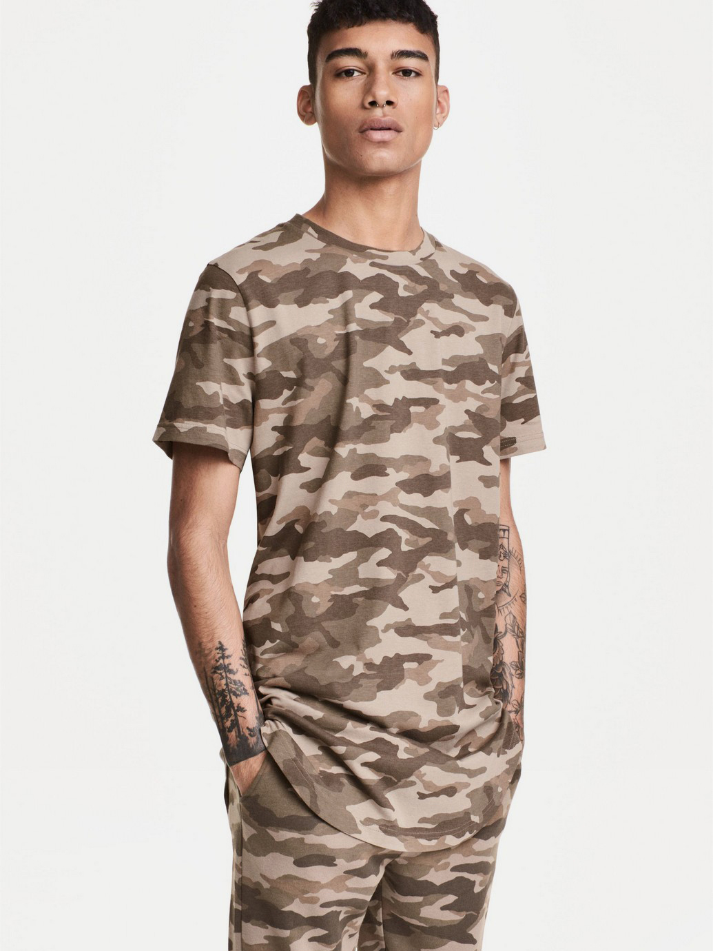 

Футболка H& 0455600_камуфл  Хаки, Футболка H&M 0455600_камуфл M Хаки