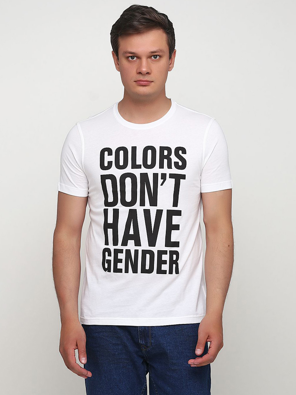 

Футболка United Colors of Benetton 3096J12F7 S Белая с черным