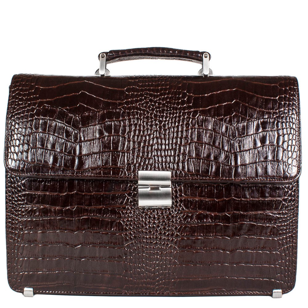 

Портфель кожаный Desisan 2005-19 коричневый кроко
