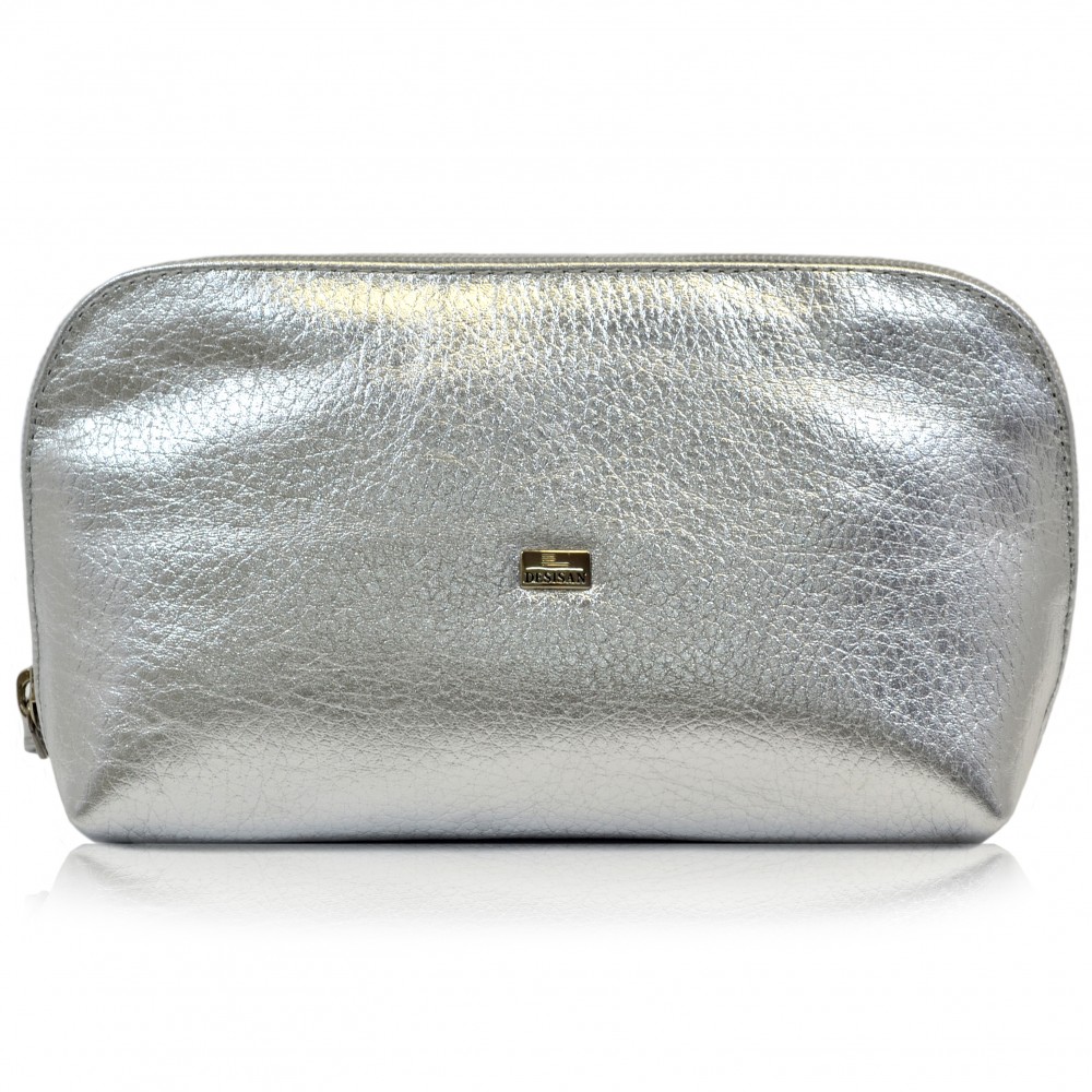 

Косметичка кожаная Desisan 1-685 серебро флотар