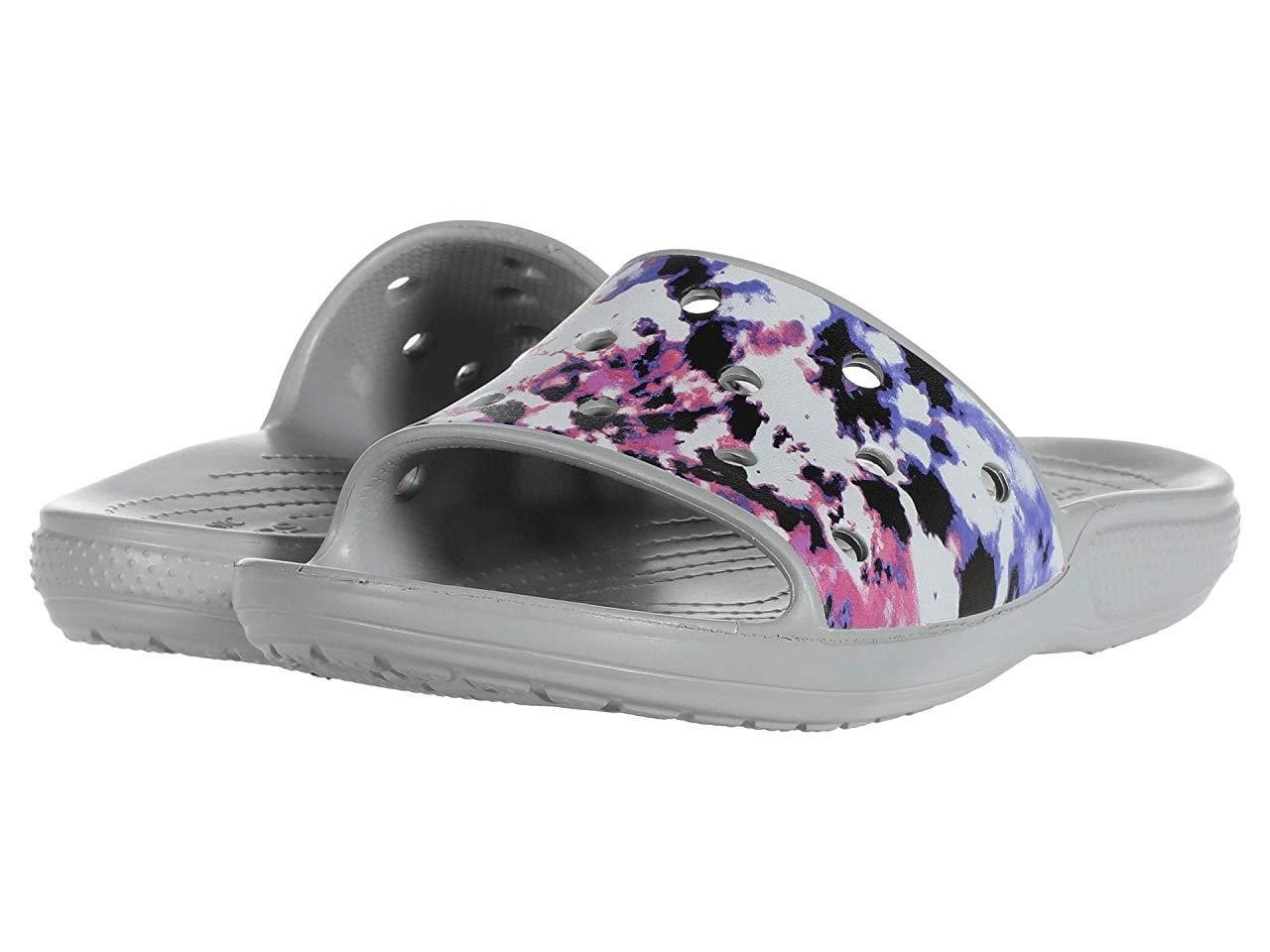 

Шлепки Crocs Classic Tie-Dye Mania W8 38-39 серый