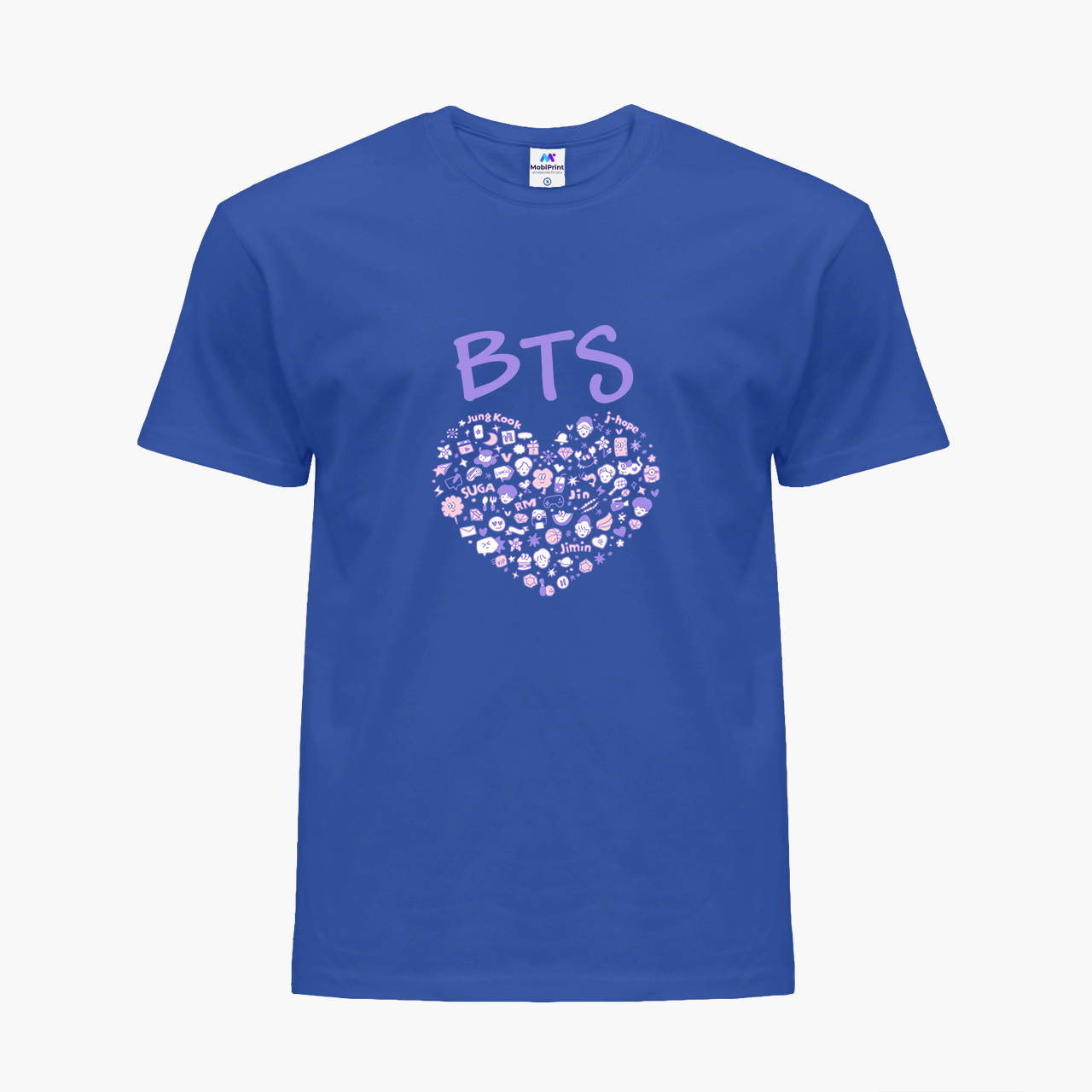 

Детская футболка для девочек БТС (BTS) (25186-3268-63) 134-140 см Хлопок Синий