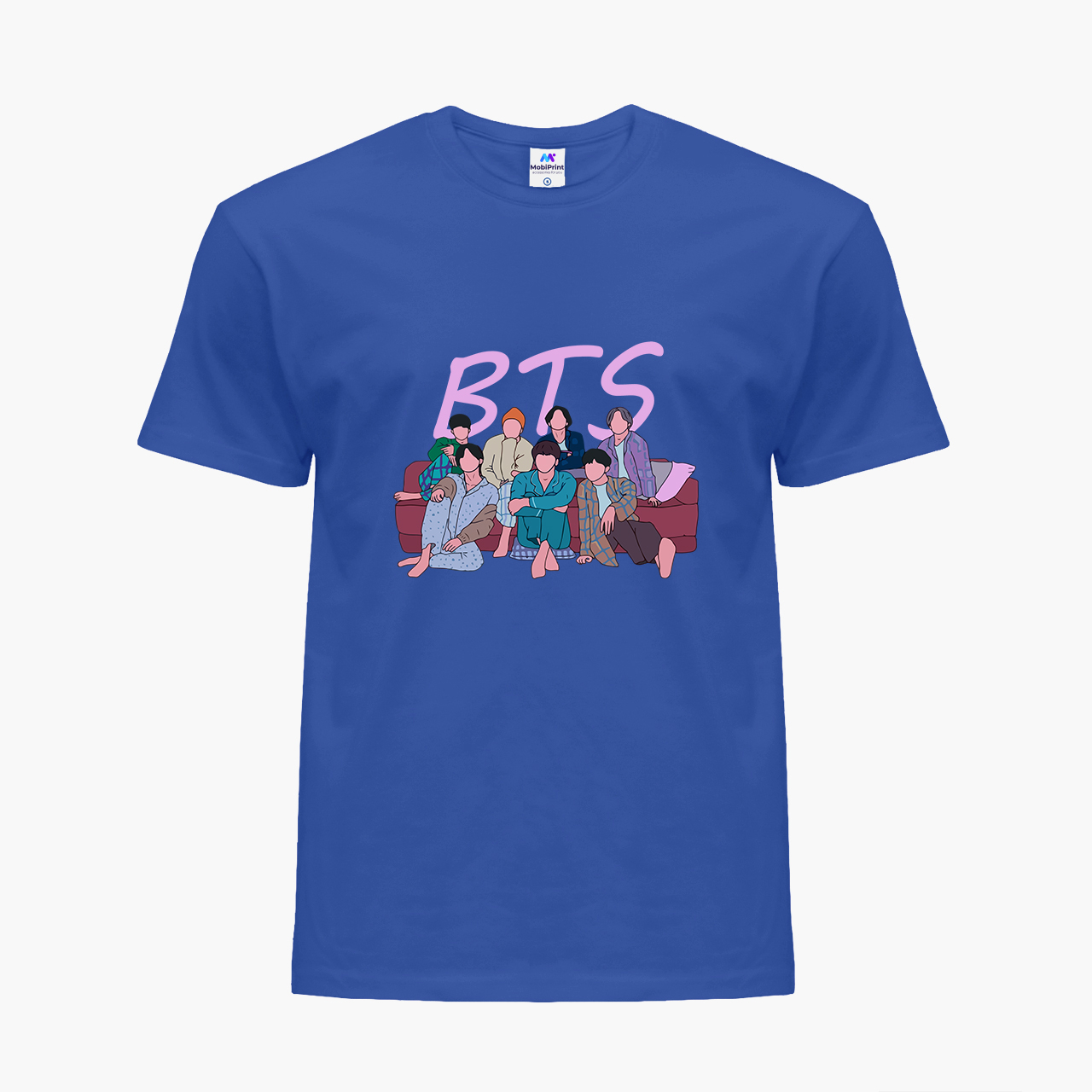 

Детская футболка для девочек БТС (BTS) (25186-3256-64) 146-152 см Хлопок Синий