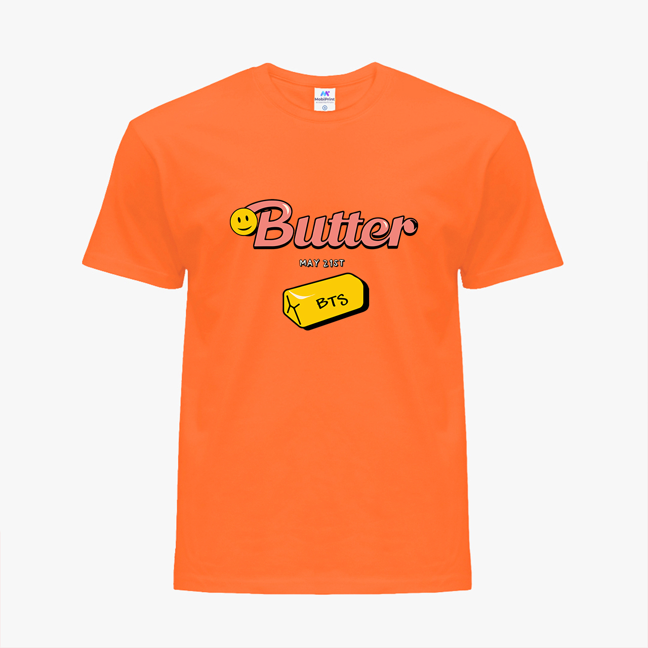 

Детская футболка для девочек БТС (Butter BTS) (25186-3257-54) 158-164 см Хлопок Оранжевый