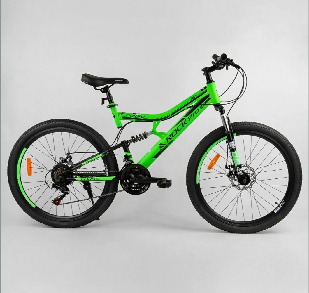 

Велосипед Спортивный CORSO Rock-Pro 26 дюймов салатовый