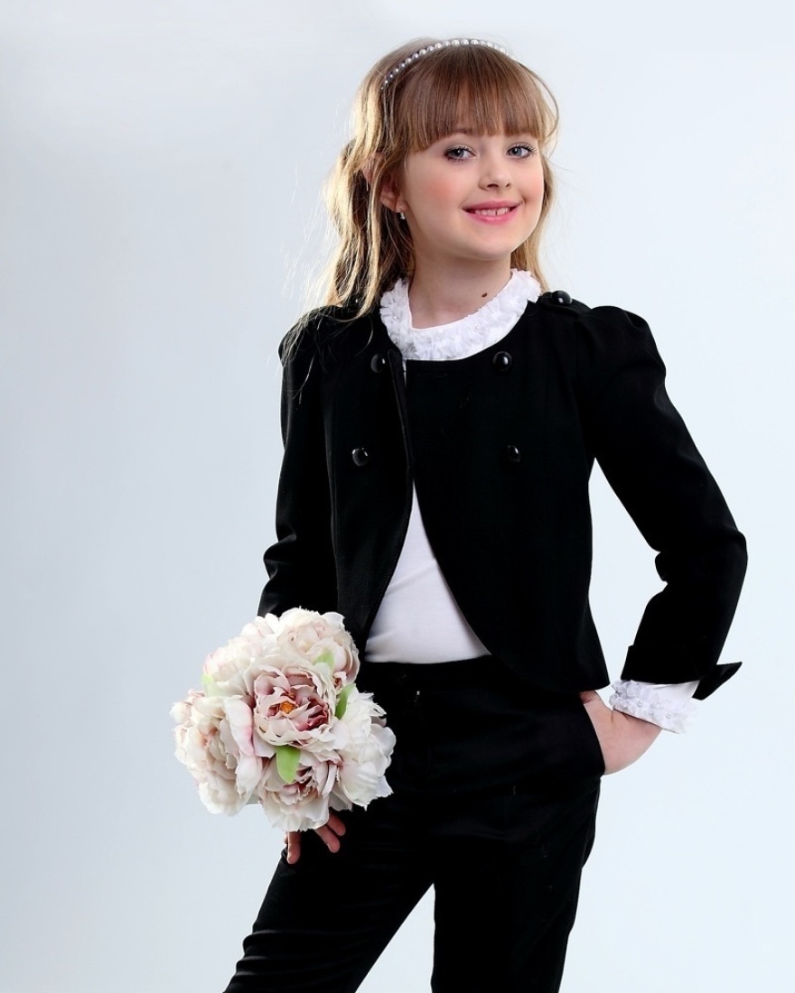 

Жакет Lukas Kids с погонами 134 Чорний(1215)