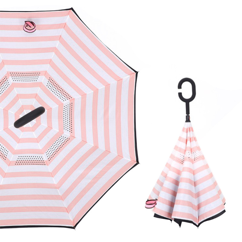 

Зонт Up-Brella Розово-белые полосы наоборот (F_2907-22608)