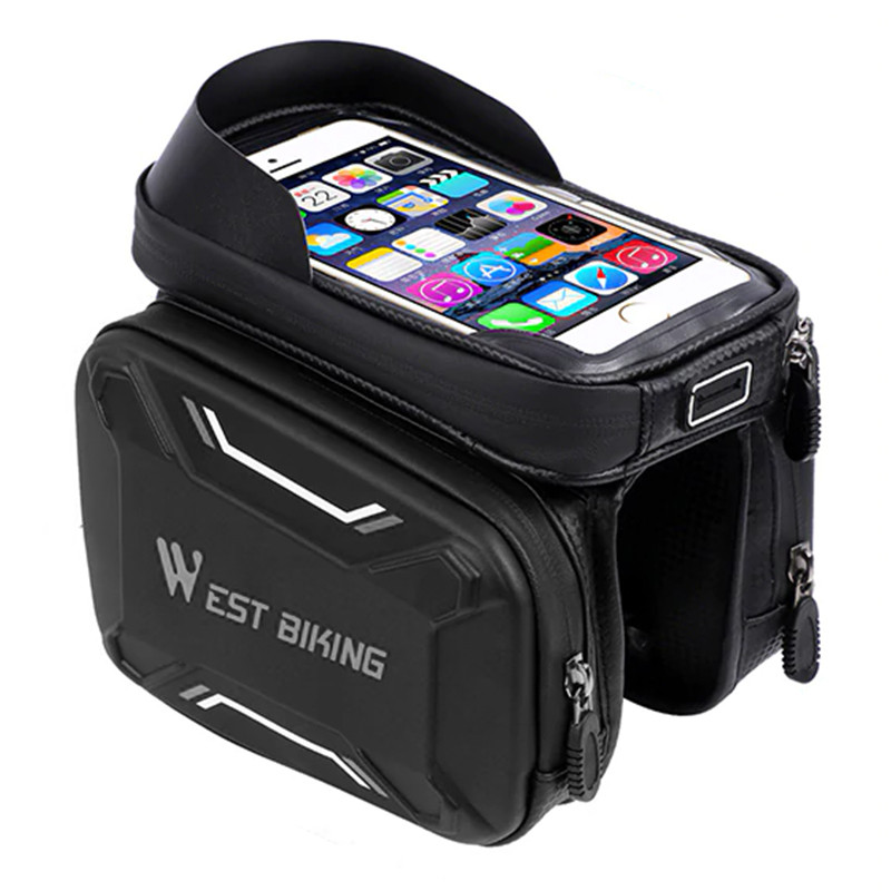 

Сумка велосипедная на раму West Biking Smart 0707213 Black + Gray для смартфона и инструментов (F_4956-15094)