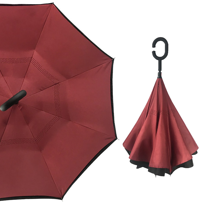 

Зонт наоборот Up-Brella Бордовый раскладной обратного складывания ветрозащитный (F_2907-13246)