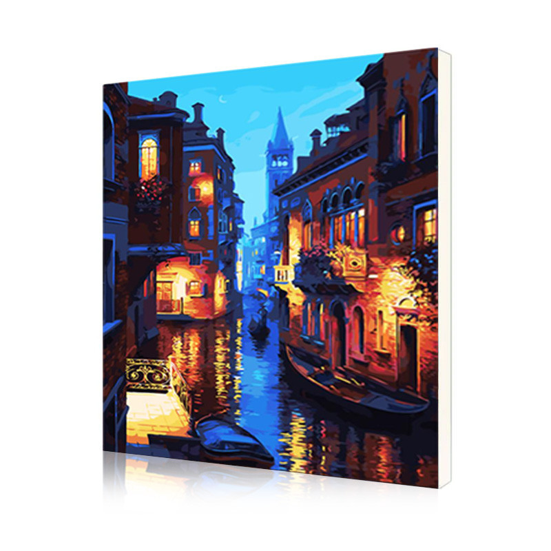 

Картина по номерам Lesko DIY E885 "Ночная Венеция" 40-50см набор для творчества живопись (F_5718-19165)