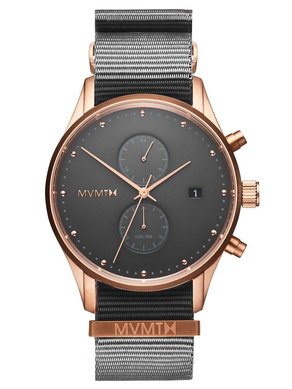 

Часы MVMT MV01-RGGR2 Voyager Graphite Herren 42mm 10ATM