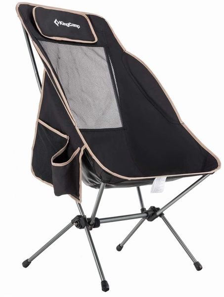 

Кресло туристическое KingCamp High-backed folding chair Black (KC3950)