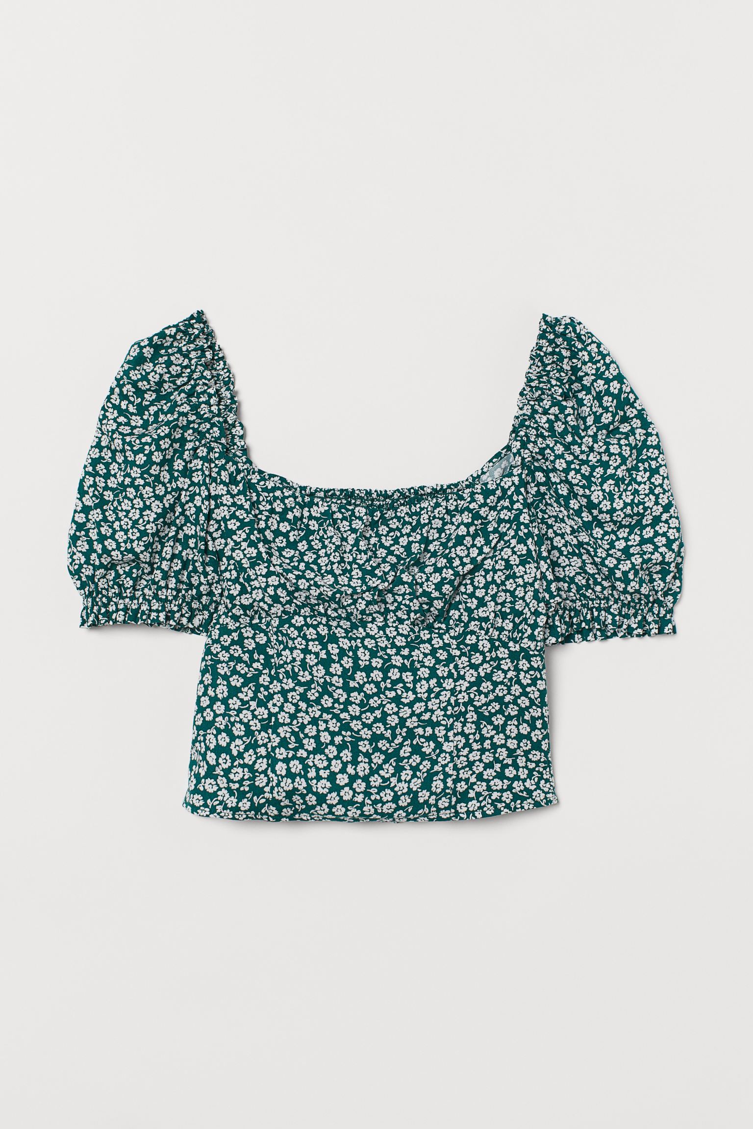 

Блуза H&M 42 зеленый цветы 16068291831