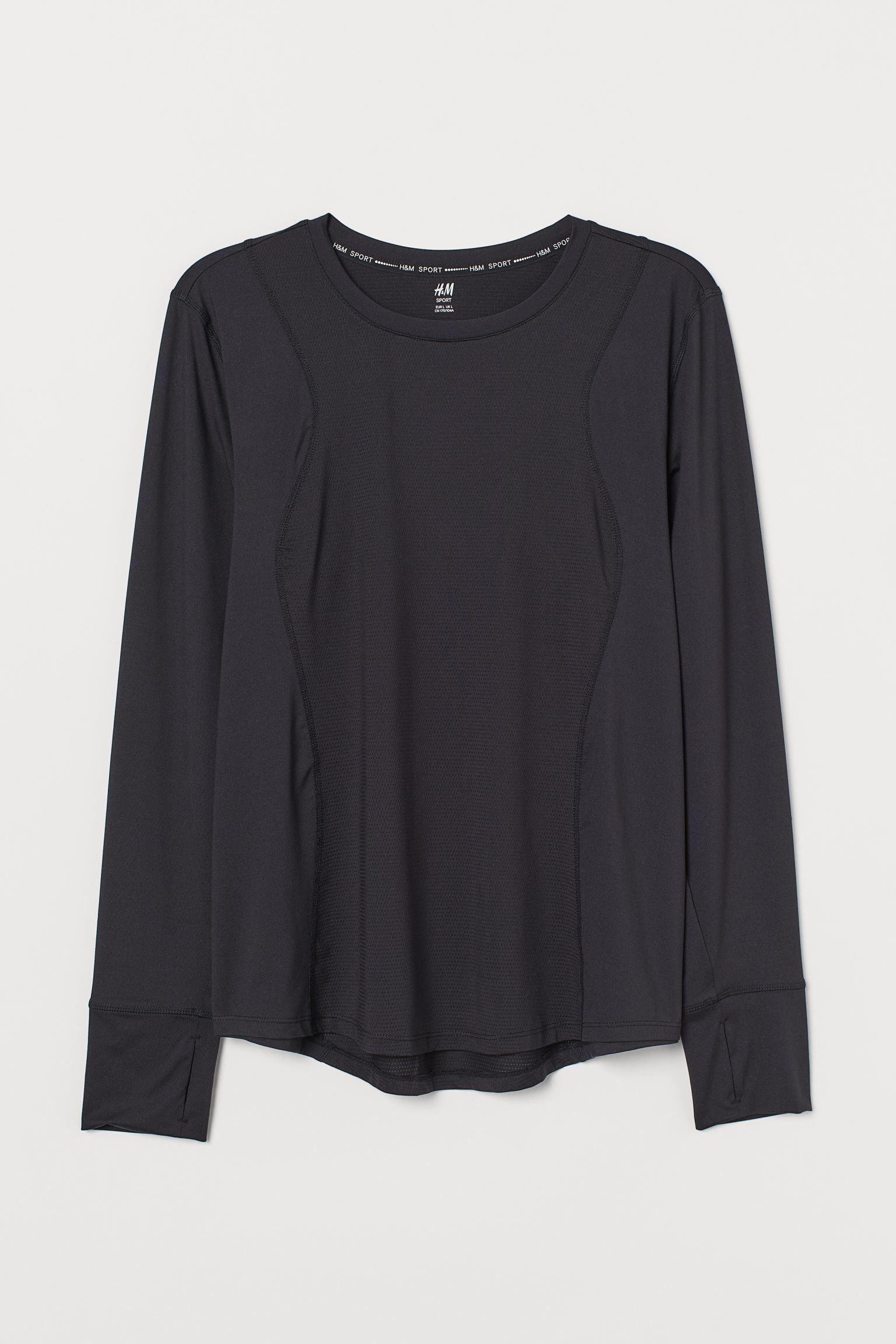 

Спортивный лонгслив H&M XL черный 26069067142