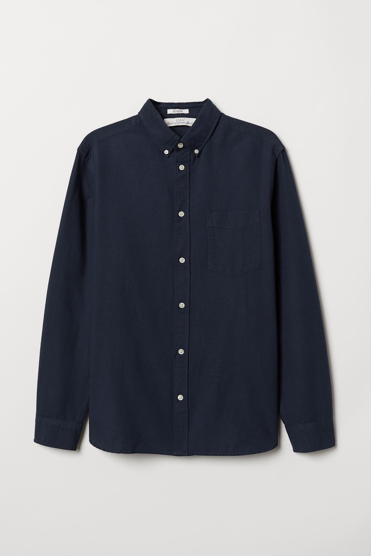 

Рубашка H&M S темно синий 15076340132