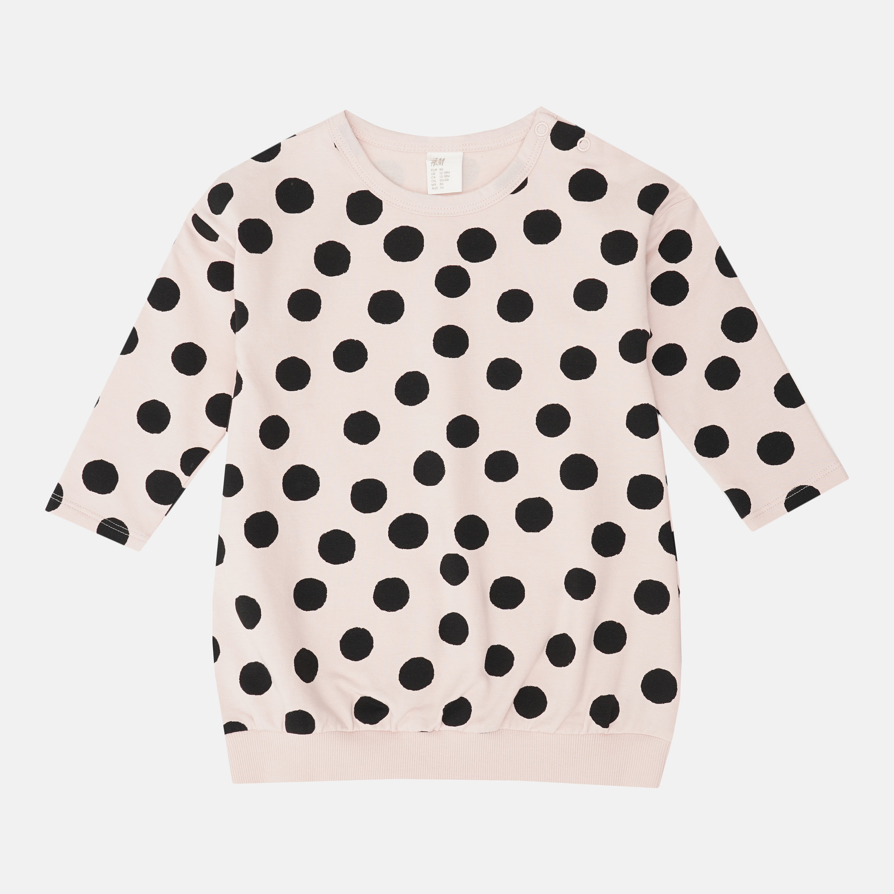 

Свитшот H&M 86см светло розовый горох 24048259231