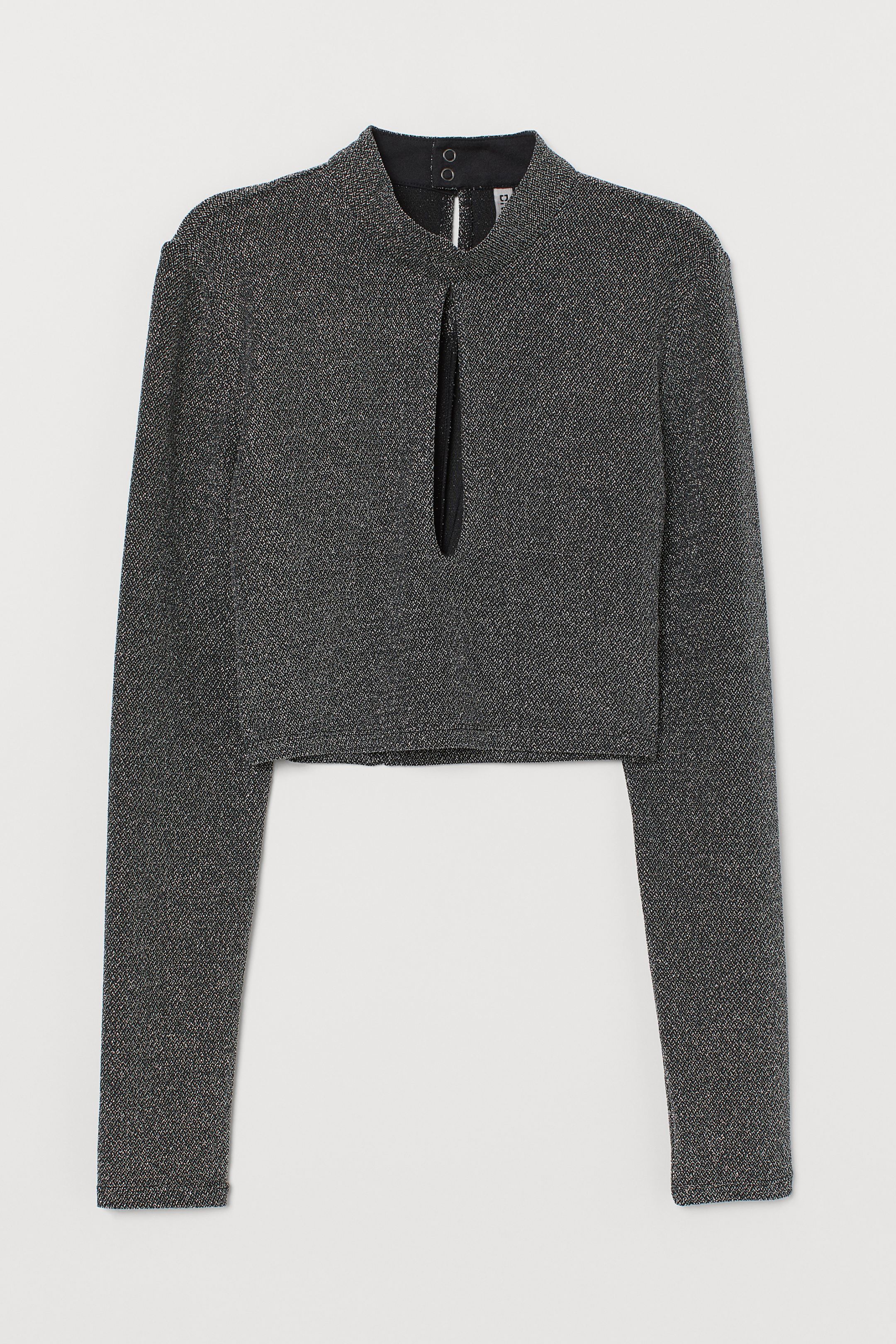 

Топ H&  серебристый 7988270, Топ H&M M серебристый 7988270