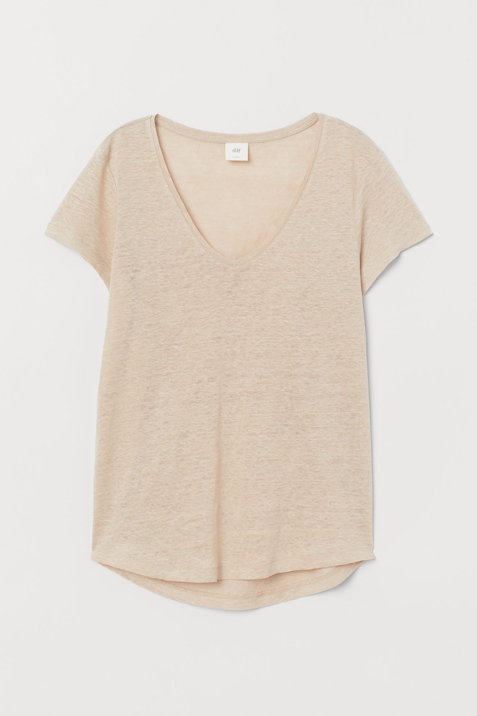 

Футболка H&M L бежевый 14076175349