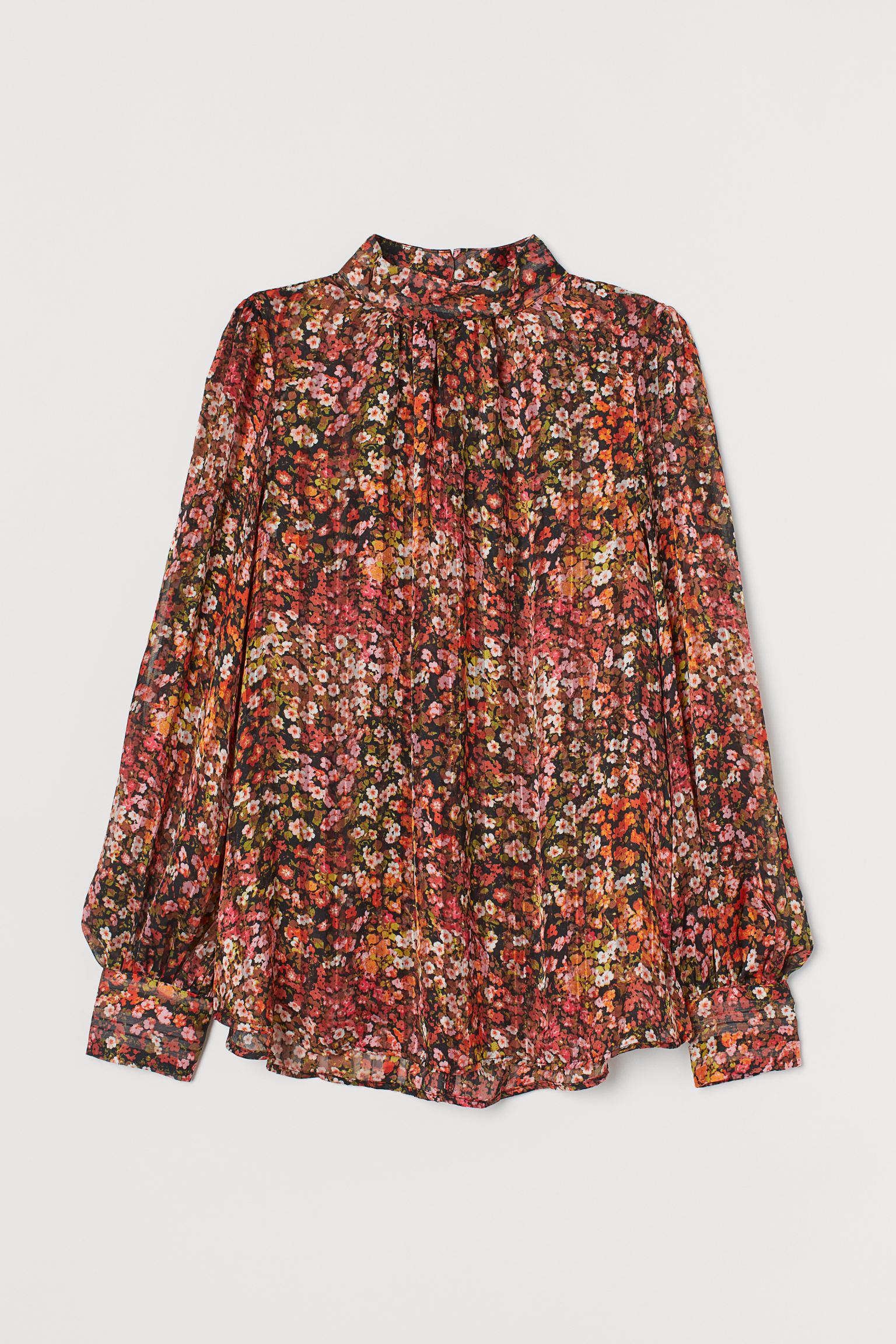

Блуза H&M L черный цветы 26058843192