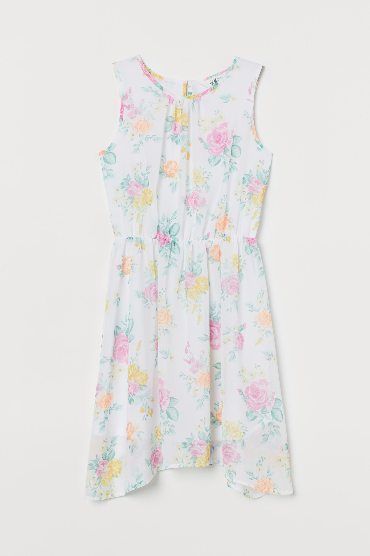

Платье H&M 146 152см белый цветы 25058134241