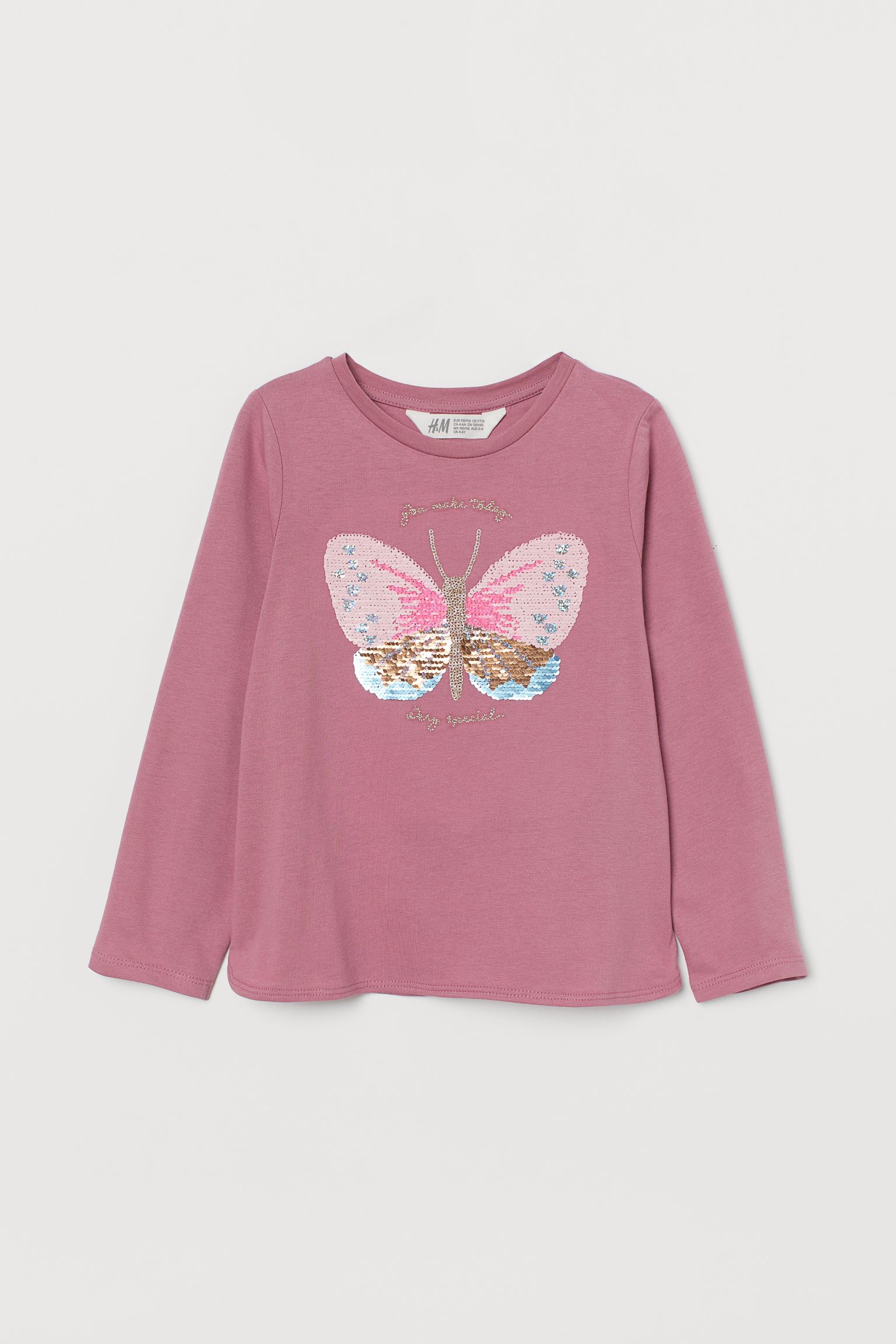 

Лонгслив H&M 110 116см розовая пудра 27068705292