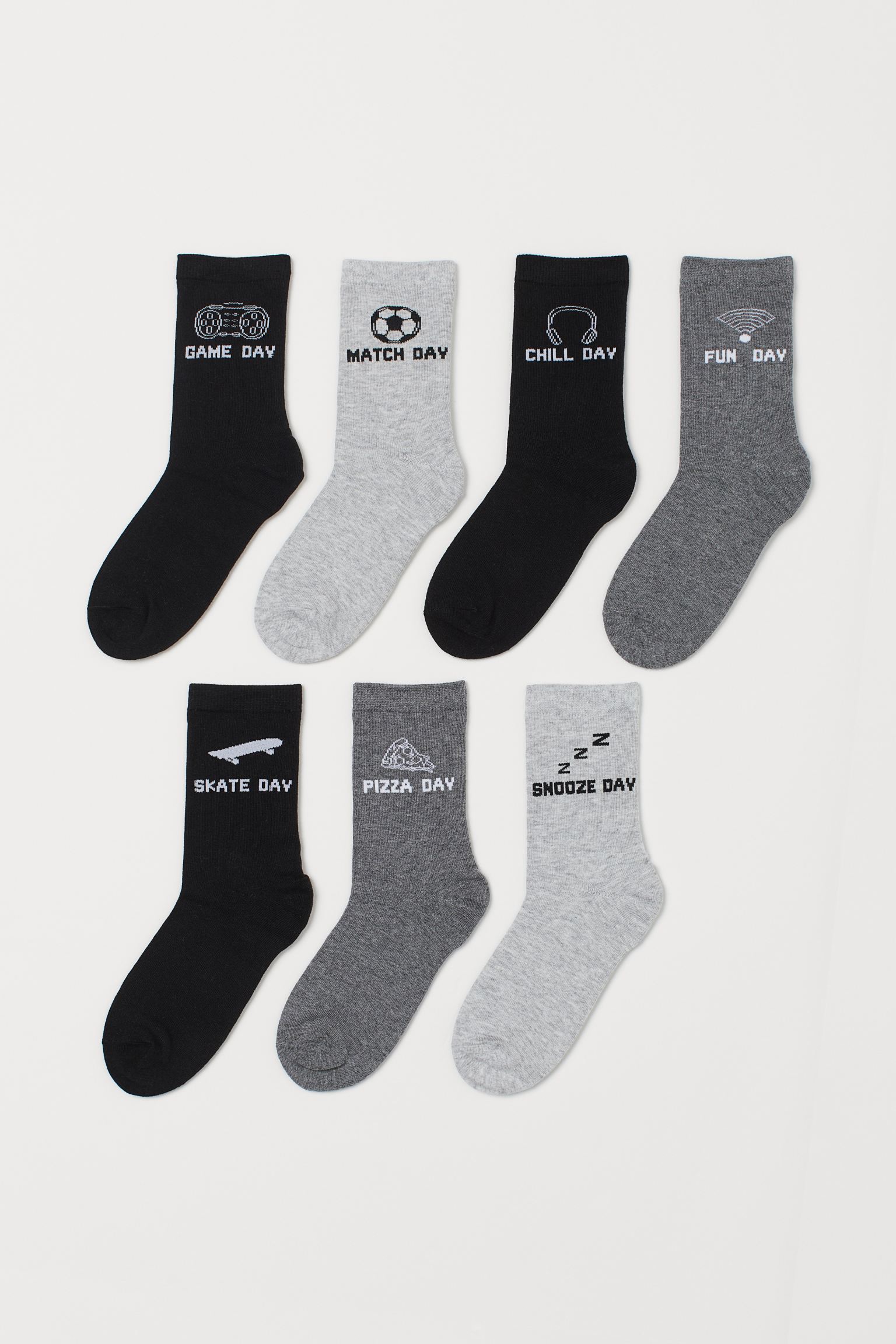 

Носки (7 шт) H&M 37 39 черно серый 1064880160