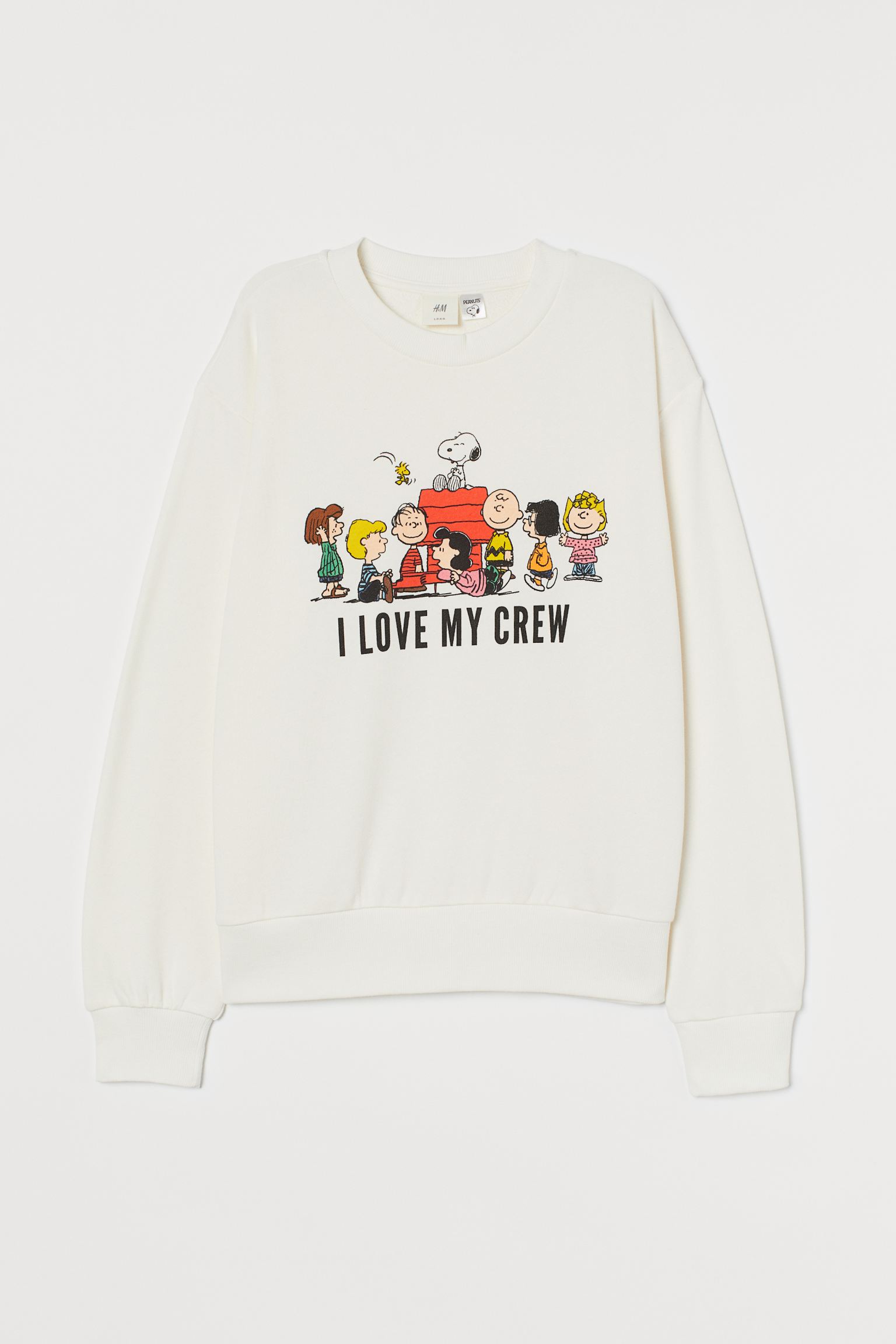 

Свитшот H&M M белый принт 30059215212
