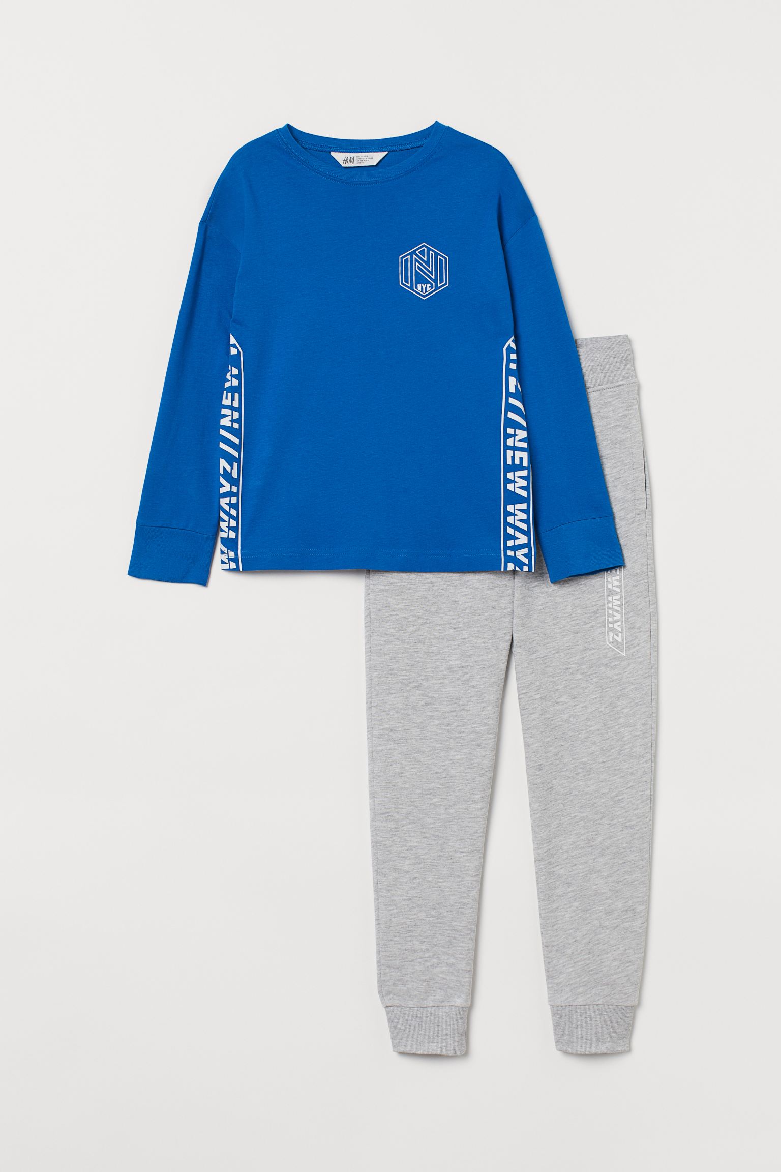 

Комплект (лонгслив, брюки) H&M 158см серо синий 8078967622
