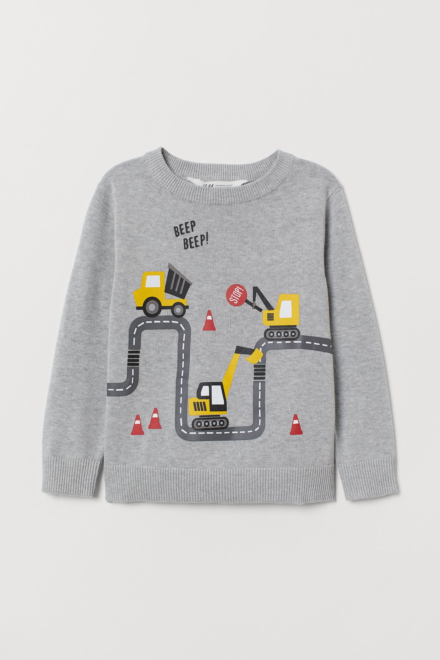 

Джемпер H&M 134 140см серый машинки 10076969910