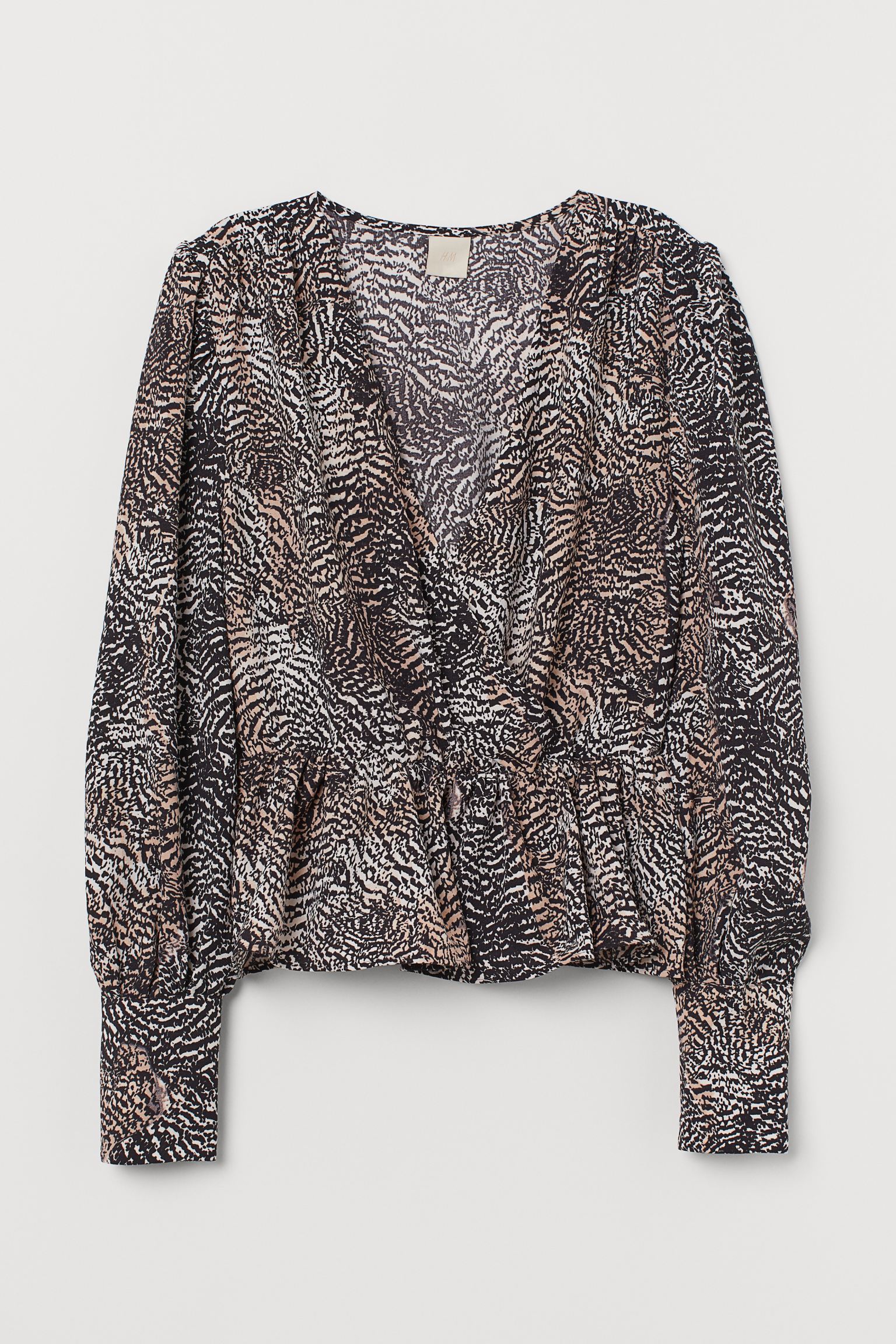 

Блуза H&M 50 черно белый узор 15078320750