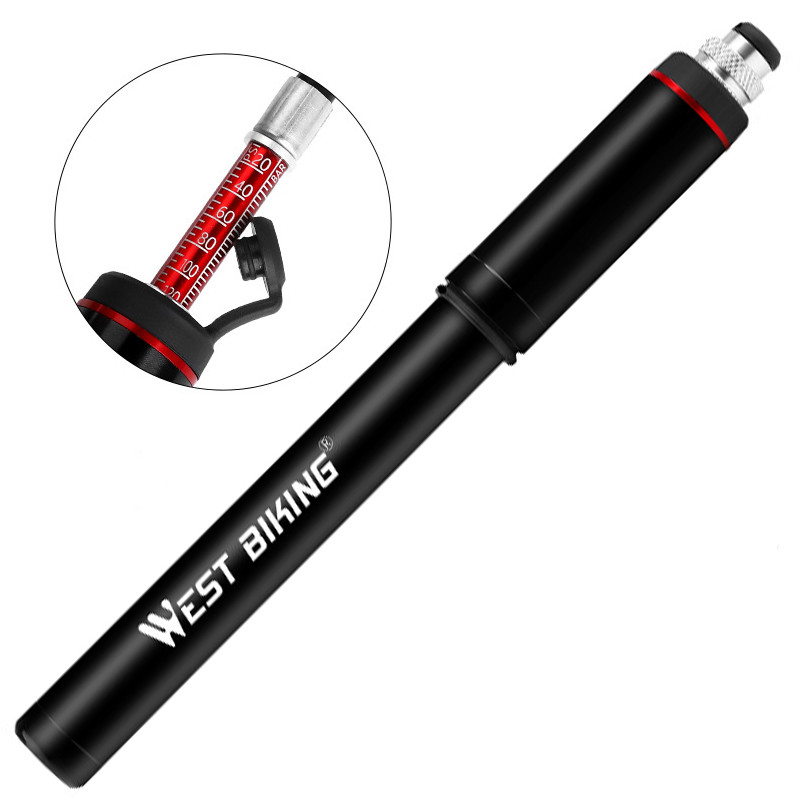 

Насос велосипедный West Biking 0711053 Black с индикатором давления ручной (F_5000-15138)