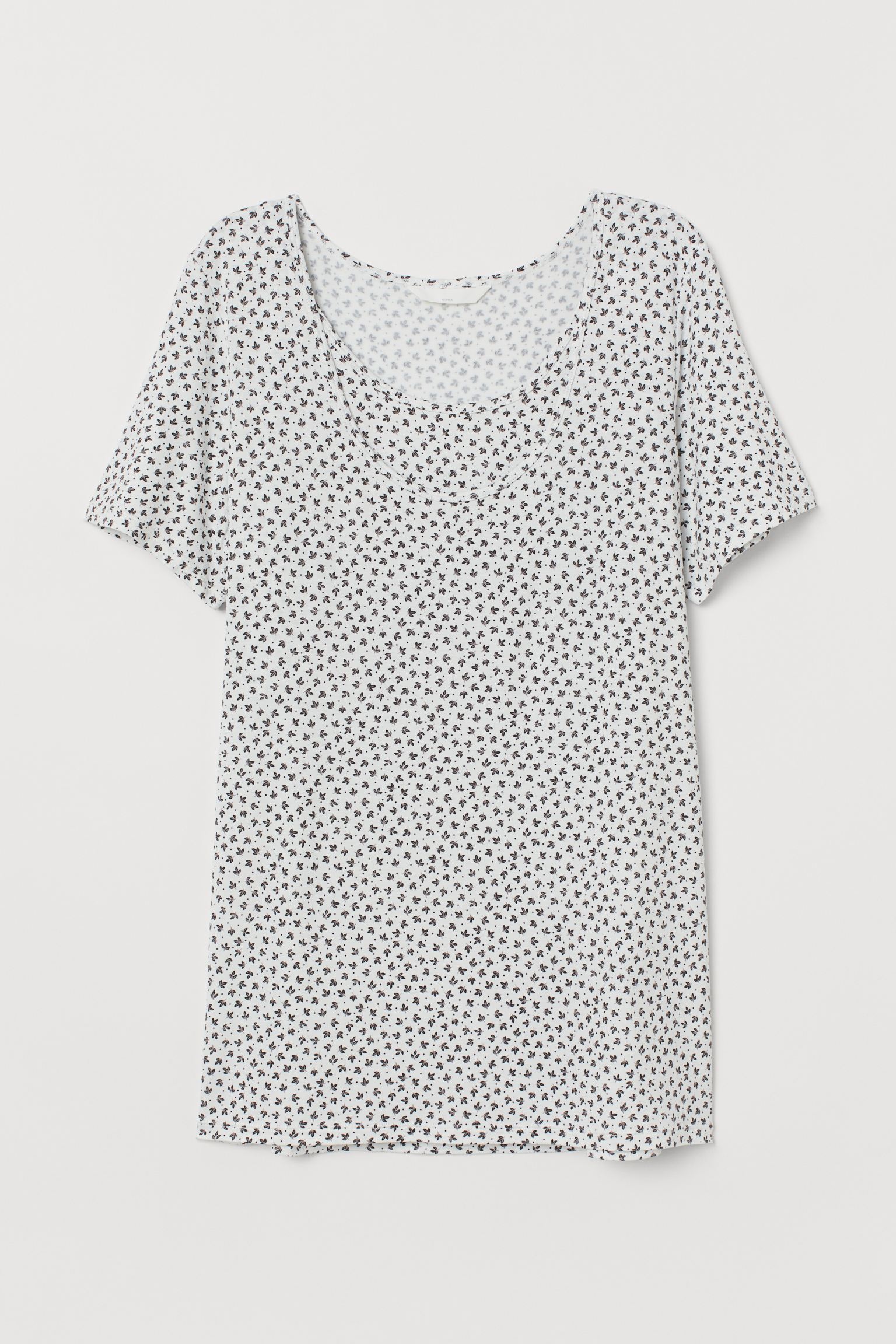 

Футболка для кормящих H&M L белый узор 12068025480