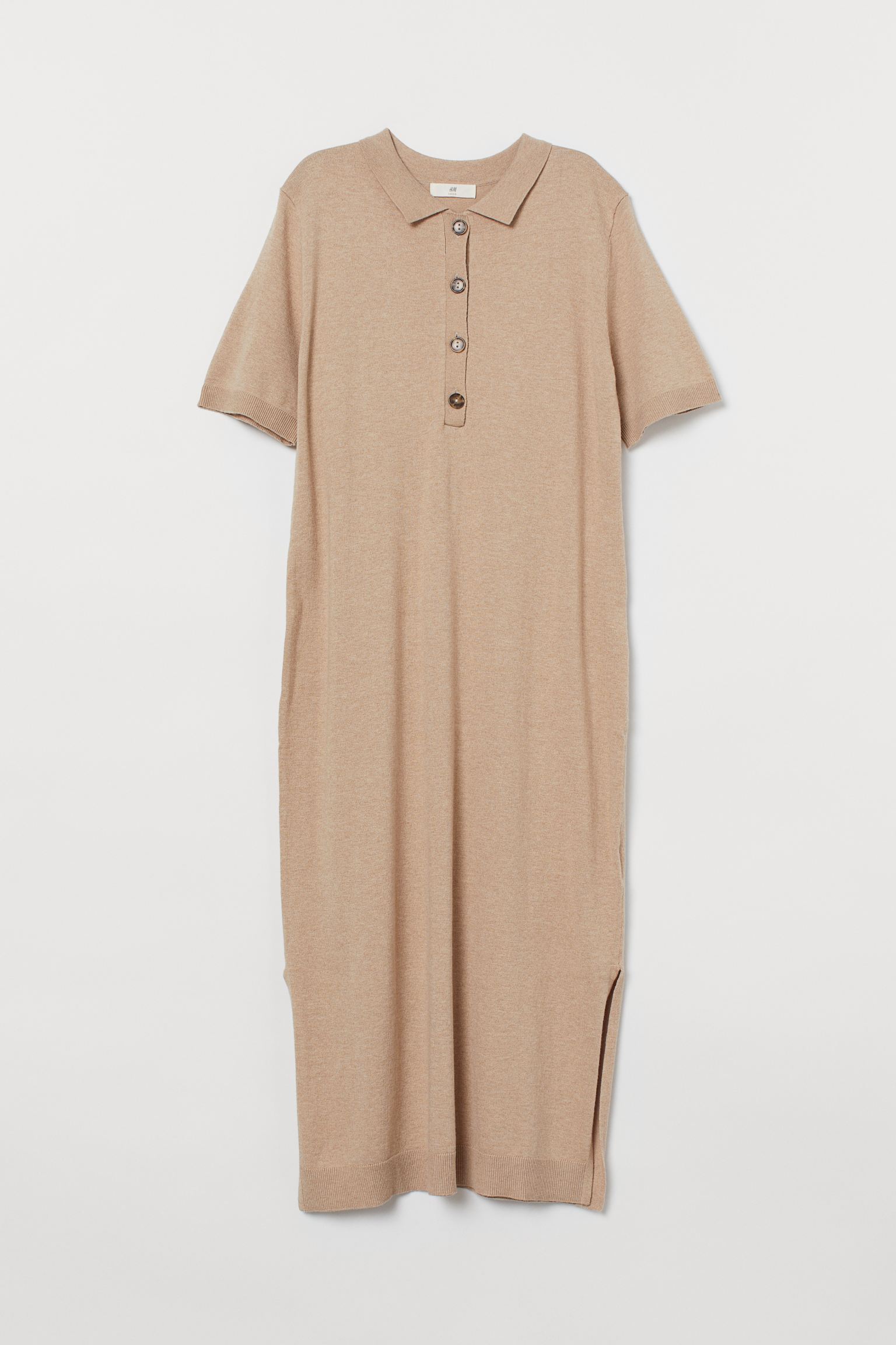 

Платье H&M M бежевый меланж 2078520311