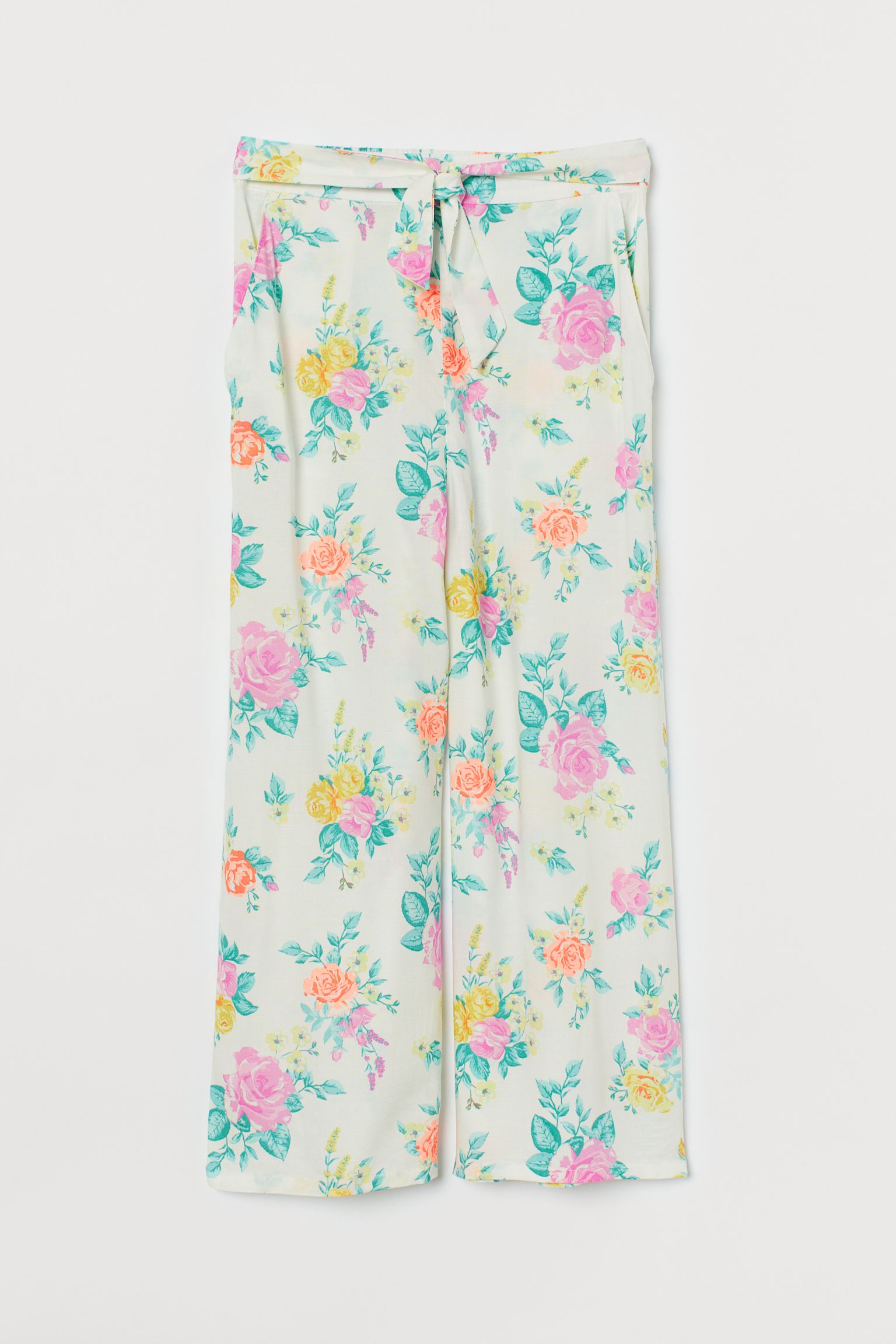 

Брюки H&M 146см белый цветы 18048060101