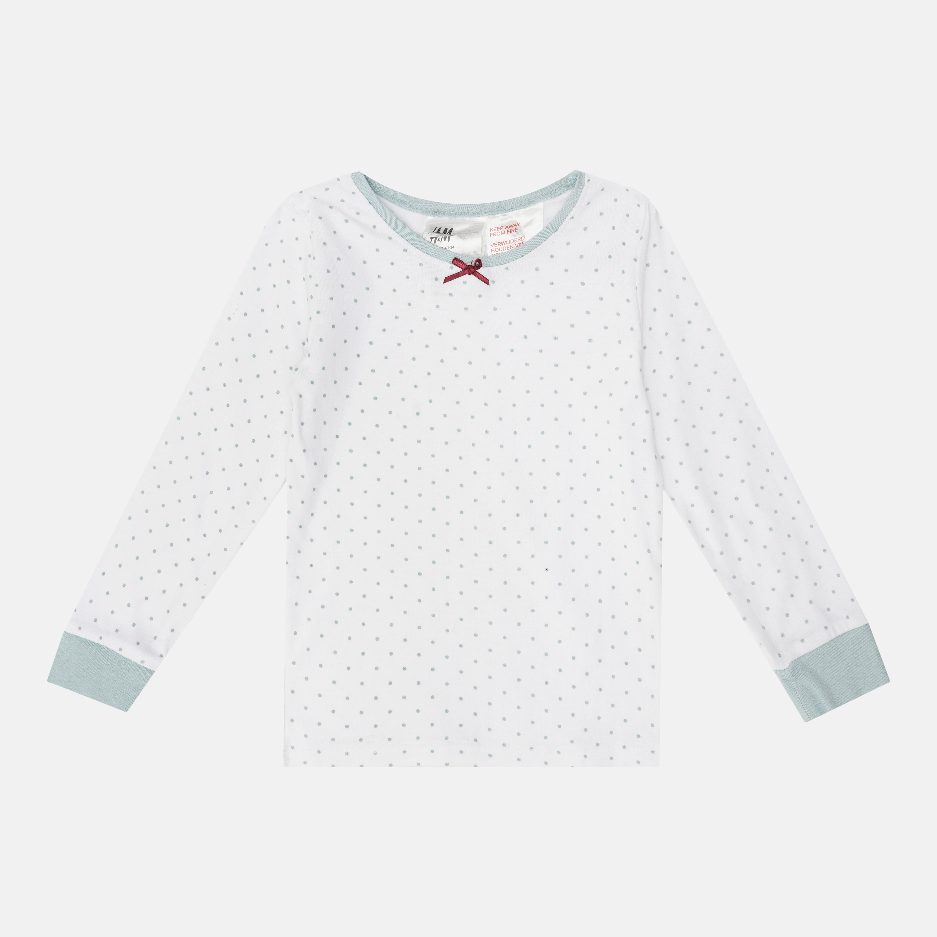 

Лонгслив для сна H&M 98 104см белый горох 240462376502