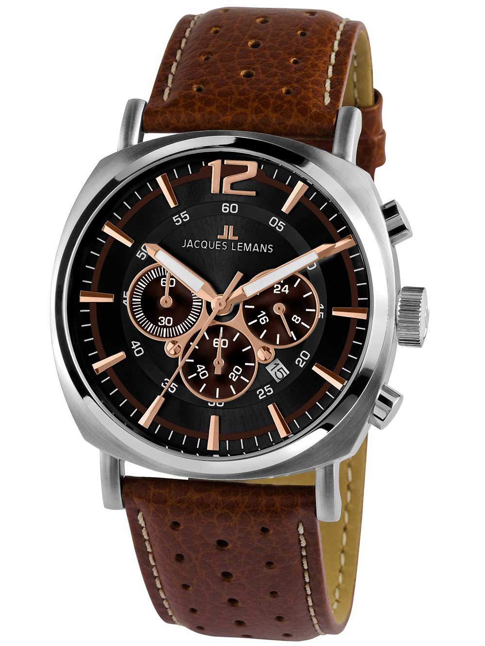

Часы Jacques Lemans 1-1645K Lugano Chronograph Herren 46mm 10ATM