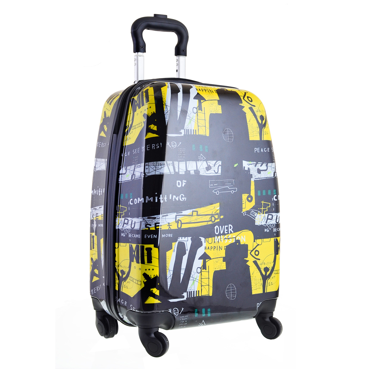 

Детский пластиковый чемодан на колесах для мальчиков YES Urban LG-5 Черный (557832)(5056137136711)
