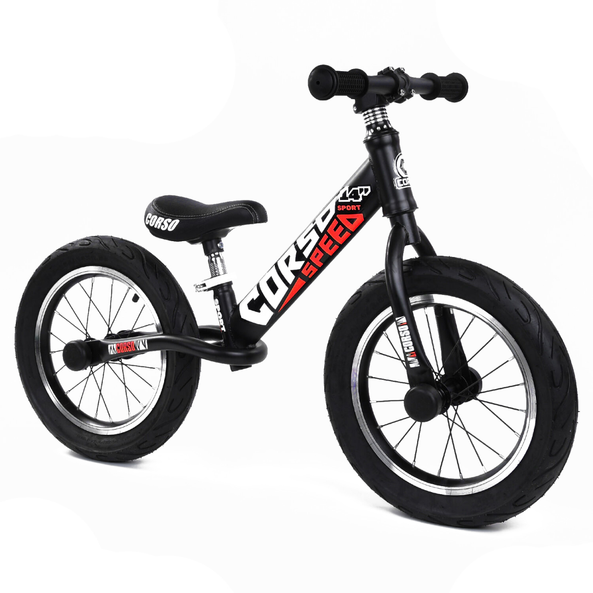 

Беговел CORSO Speed Sport 79077 14" Черно-красный