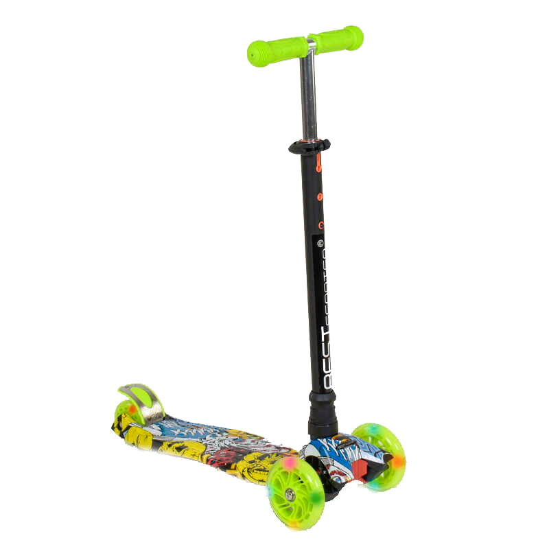 

Самокат А 24649 /779-1393 MAXI "Best Scooter" пластмассовый, 4 колеса PU, СВЕТ, трубка руля алюминиевая, d=12см, в коробке