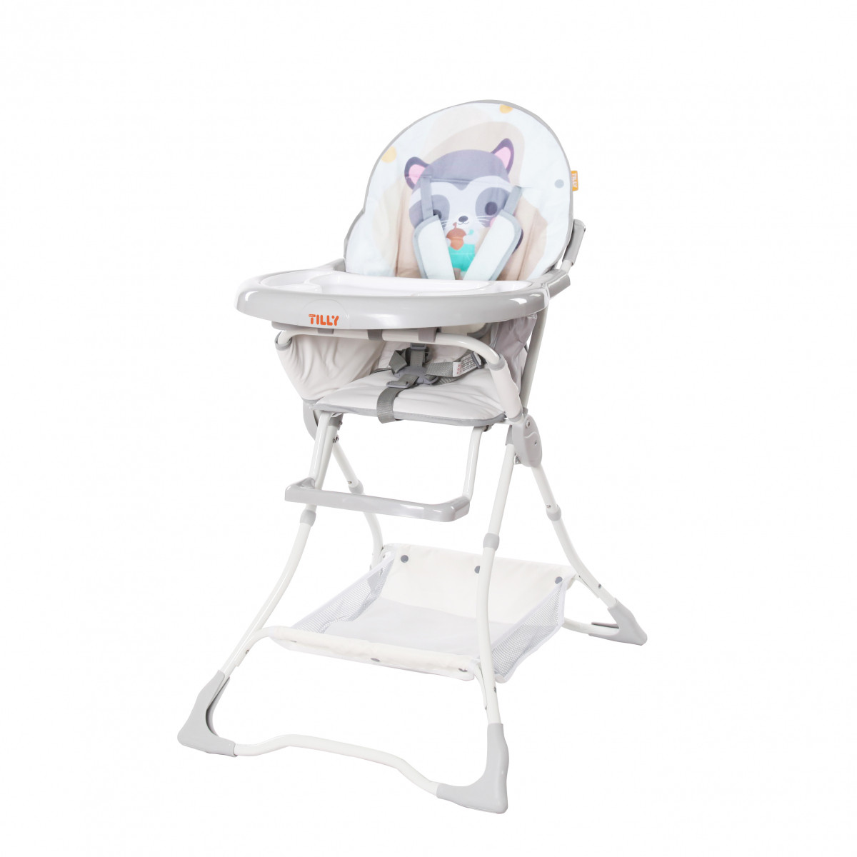

Стульчик для кормления TILLY Buddy T-633/2 Beige Raccoon Серый