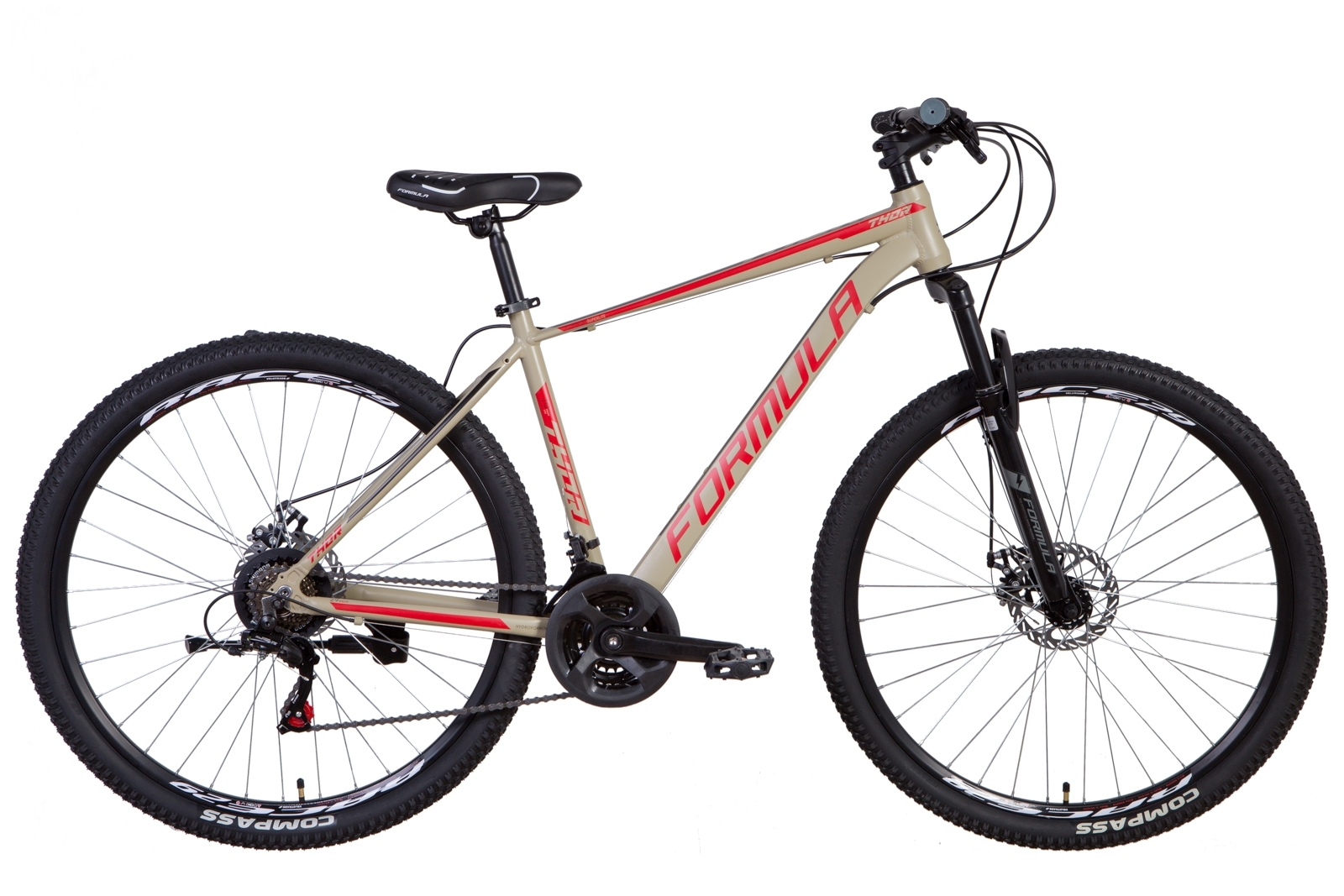 

Велосипед 29" Formula THOR 1.0 DD 21" оливковый с красным и черным (м) 2021