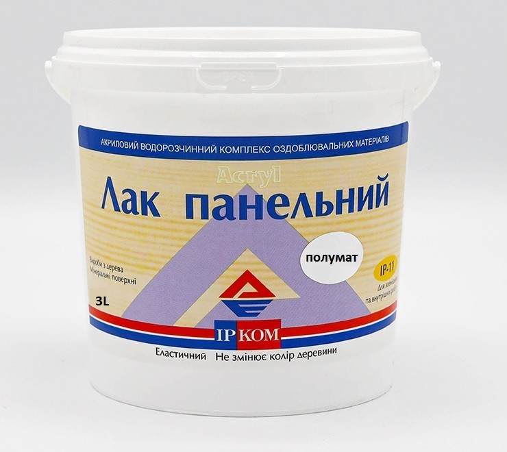 

Лак панельный Ирком Ир 11 полуматовый 3 л