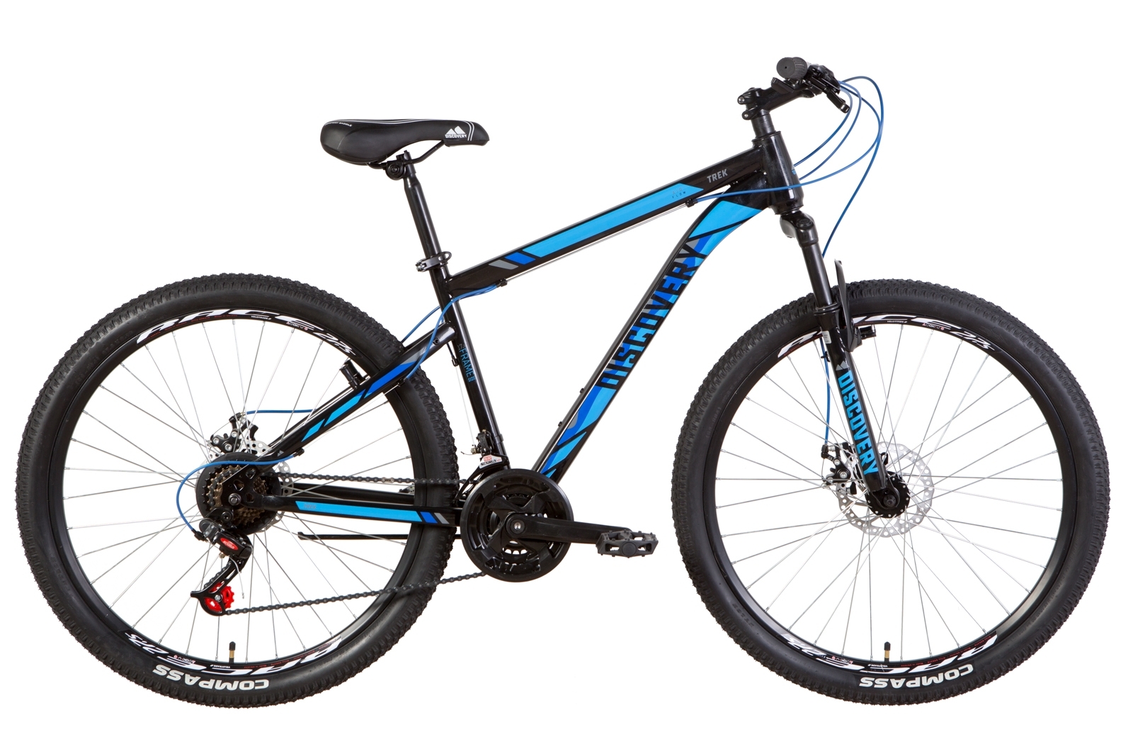 

Велосипед 27.5" Discovery TREK DD 17,5" черно-синий 2021